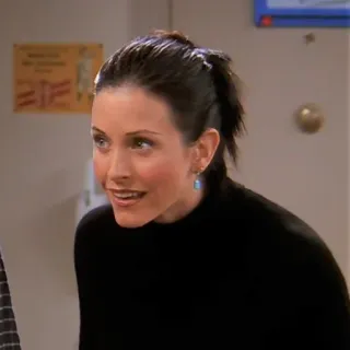 🤨 Monica Geller Friends mulher, programa de TV, retrato, Courteney Cox, Monica Geller telegram sticker