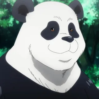 ☠️ Panda Jujutsu Kaisen Gấu trúc, Chú Thuật Hồi Chiến, Anime, Hoạt hình, Động vật, Dễ thương whatsapp sticker