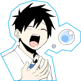 😪 Anime, Mangá, Personagem, Sonolento, Bocejo, Cansado, Desenho animado, Ilustração telegram sticker