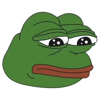 😞 Pepe the Frog pepe, sapo, meme, triste, meme da internet, emote whatsapp sticker