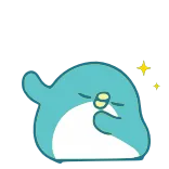 🙌 słodki, niebieski, zwierzę, śpiący, zawroty głowy, zwierzę morskie telegram sticker