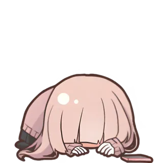🙏 Anime, Naklejka, Słodkie, Postać, Kawaii telegram sticker