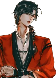 😜 อนิเมะ, ตัวละคร, ผู้ชาย, สีแดง, ศิลปะ, เอเชีย telegram sticker