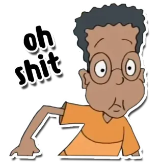 🤯 oh shit Hoạt hình, Tục tĩu, Xúc phạm, Biểu cảm, Nhân vật telegram sticker