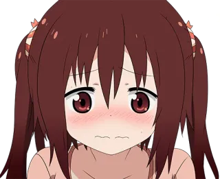 😳 Anime, Chica, Sonrojo, Avergonzada, Linda, Triste telegram sticker