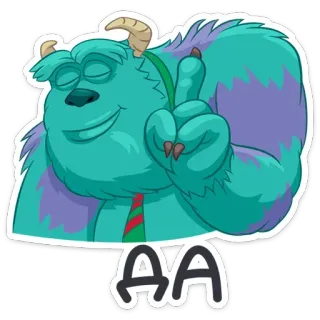 👍 Sully Monsters, Inc. AA monstro, desenho animado, sully, monstros sa telegram sticker