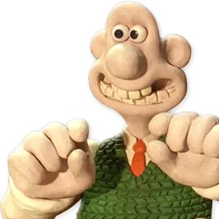😃 Wallace Wallace and Gromit cartoon, animation, claymation, dog, gromit telegram sticker
