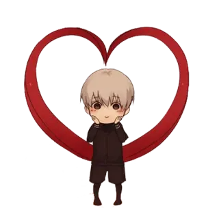 🥰 Аниме, Сердце, Милый, Каваий, Наклейка, Мультфильм telegram sticker