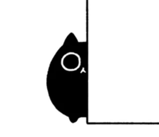 🥴 kat, zwarte kat, piepen, schattig, dier telegram sticker