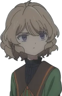 😐 аниме, девушка, персонаж, портрет telegram sticker