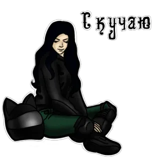 😌 Скучаю garota, motociclista, capacete, sentada, cabelo preto telegram sticker