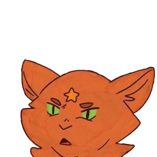 😠 猫, 卡通, 动物, 贴纸, 星星 telegram sticker