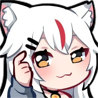 😏 Anime, Katze, Kawaii, Süß, Mädchen, Vtuber telegram sticker