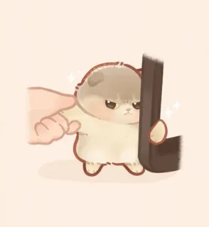 🐱 chat, lettre L, mignon, kawaii, autocollant, animal telegram sticker