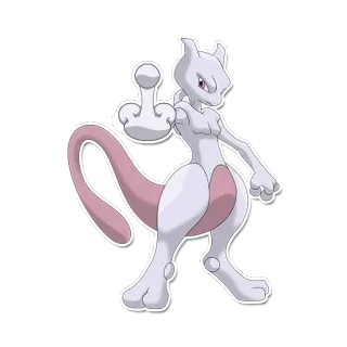 🖕 Mewtwo pokemon, videospiel, monster, mittelfinger, beleidigend, charakter whatsapp sticker