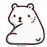 ▫️ bear, cute, animal, kawaii, cartoon, sticker telegram sticker
