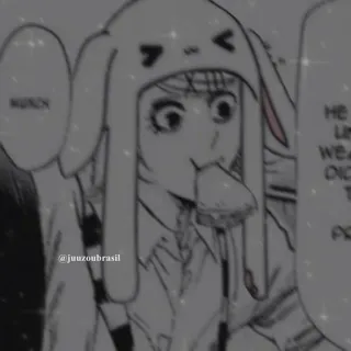 🖤 Manga, Anime, Mangiare, Coniglio, Cappello whatsapp sticker