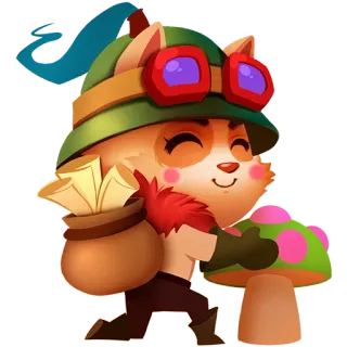🍄 Teemo League of Legends videogame, adesivo, teemo, league of legends, cogumelo, fofo telegram sticker