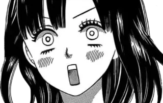 😍 manga, anime, shocked, surprised, expression, girl whatsapp sticker