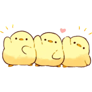 🙌 galinhas, pássaros, amarelo, fofo, animais whatsapp sticker