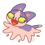 😨 kot, kreskówka, naklejka, zwierzę, ilustracja telegram sticker