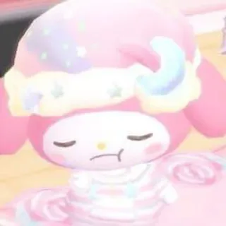 😞 My Melody My Melody, Sanrio, śpiący, słodki, kreskówka, postać telegram sticker