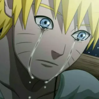 🍥 Naruto Uzumaki Naruto Аниме, Грустный, Плачущий, Манга, Слезы, Ниндзя telegram sticker
