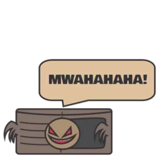 💰 MWAHAHAHA! 악, 웃음, 만화, 지갑, 으스스 telegram sticker