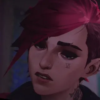 🕳 Vi Arcane Vi, Arcane, League of Legends, Cartoni animati, Anime, Faccia telegram sticker