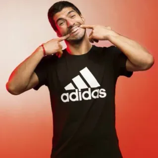 💙 adidas man, adidas, smile, t-shirt telegram sticker