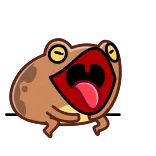 Disgruntled Toad whatsapp stickers