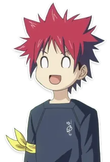 😃 Yukihira Souma Food Wars!: Shokugeki no Soma anime, manga, Food Wars, Yukihira Souma, character, cartoon telegram sticker