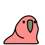 🦜 oiseau, animal, mignon, rose, perroquet, autocollant whatsapp sticker
