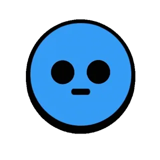 😲 blue, circle, face, minimalist, emoji, simple whatsapp sticker