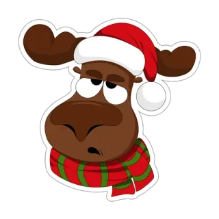 Elk Boris Christmas :: @TgSticker telegram stickers