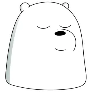 😌 Ice Bear We Bare Bears urso polar, We Bare Bears, urso desenho animado, animação, fofo, urso, personagem telegram sticker