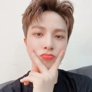☹️ uomo, selfie, ritratto, coreano, asiatico telegram sticker