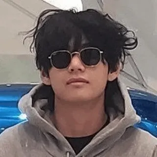 ✨ person, man, sunglasses, portrait, hoodie, korean telegram sticker