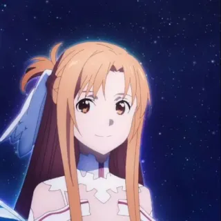 ☺️ Asuna Yuuki Sword Art Online Аниме, Sword Art Online, Асуна, Юки Асуна, Мультфильм, Персонаж telegram sticker