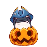 🎃 penguin, halloween, pumpkin, cartoon, cute, sticker telegram sticker