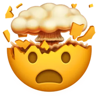 😦 Emoji, Atom, Nuklir, Ledakan, Terpukau, Terkejut, Kepala Meledak whatsapp sticker