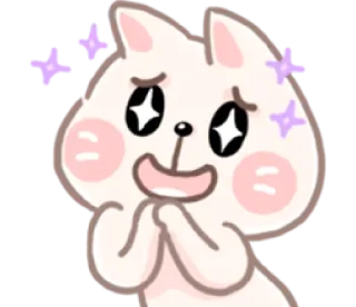 🤩 Hase, süß, kawaii, Glitzer, Cartoon whatsapp sticker