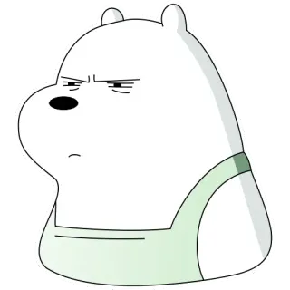 😑 Ice Bear We Bare Bears Dibujo animado, Oso, Ice Bear, Oso blanco, We Bare Bears, Personaje telegram sticker