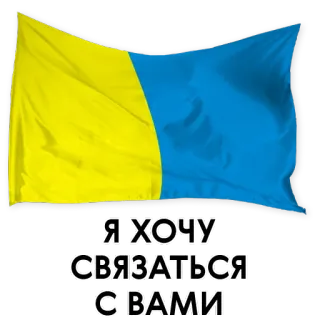 🙌 Я ХОЧУ СВЯЗАТЬСЯ С ВАМИ ukraine, flag, message, translation, want to connect telegram sticker
