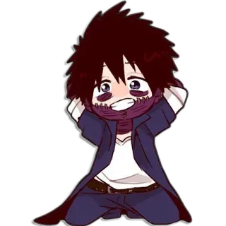 😆 Dabi My Hero Academia anime, manga, Dabi, My Hero Academia, chibi, villain telegram sticker