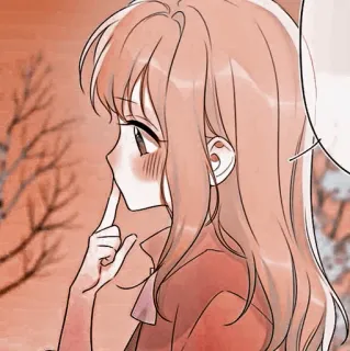 🦔 Anime, Dziewczyna, Manga, Kreskówka, Portret, Słodkie telegram sticker