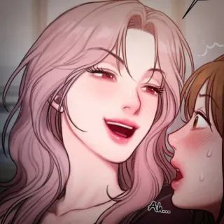 👙 Ah... Frau, Mädchen, Romantik, süß, Cartoon telegram sticker