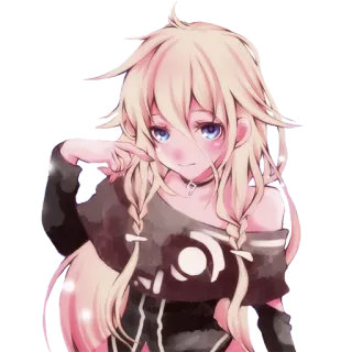😊 アニメ, 女の子, 可愛い, 金髪, キャラクター, デジタルアート telegram sticker