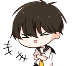 ☺️ chibi, cartoon, anime, character, cute whatsapp sticker