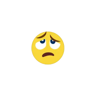 🙄 emoji, sad, disappointed, expression, face telegram sticker